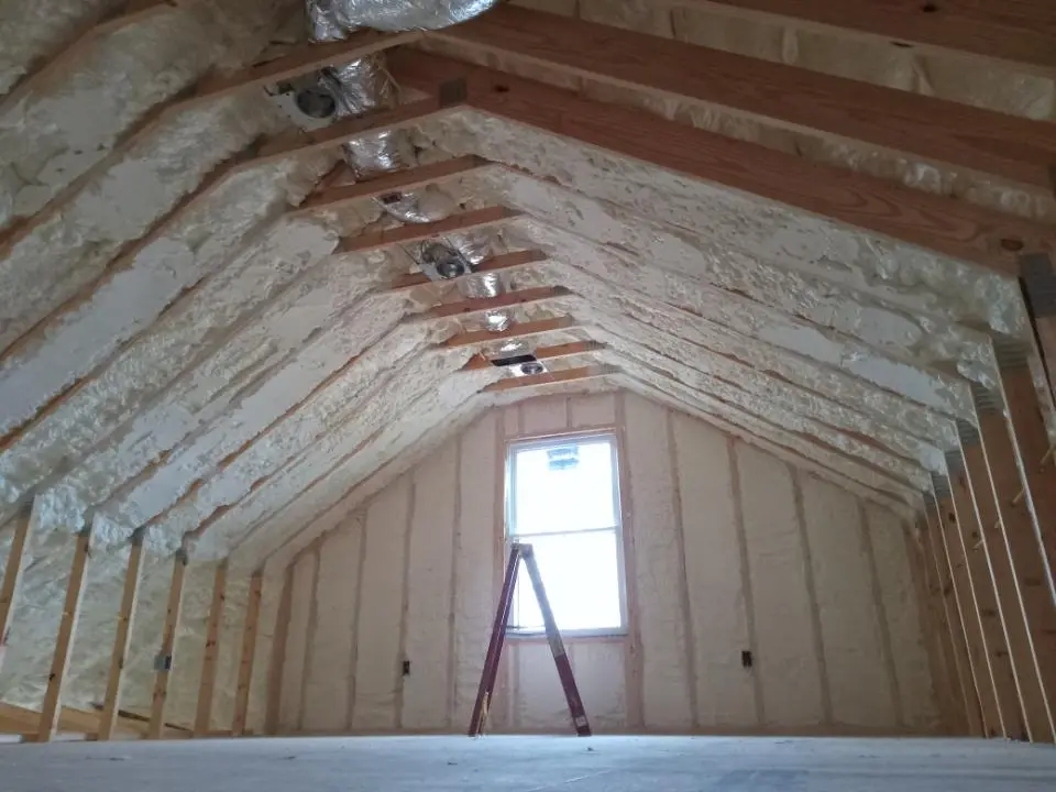 Spray foam roofing application for Crawl Space Insulation project in Wellsville